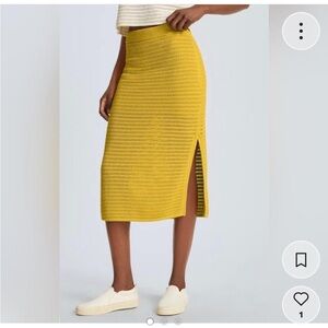 Yellow Knit Midi Skirt - Everlane